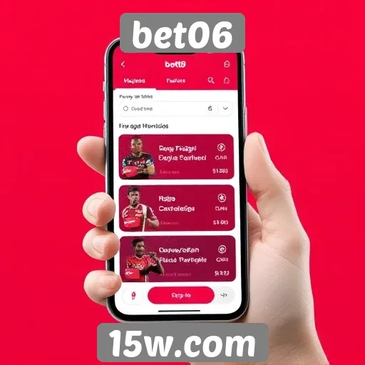 Experiência do usuário no mobile da bet06